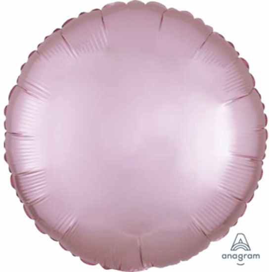 Image sur 18" FOIL - LUXE SATIN PASTEL PINK ROUND