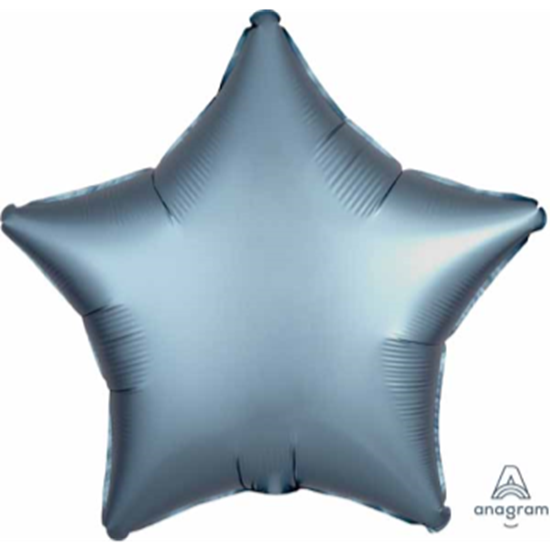 Image sur 18" FOIL - LUXE SATIN STEEL BLUE STAR