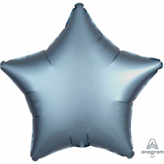 Picture of 18" FOIL - LUXE SATIN STEEL BLUE STAR