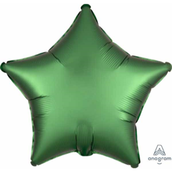 Image sur 18" FOIL - LUXE SATIN EMERALD GREEN STAR 