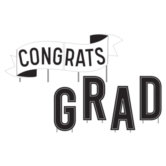 Image sur DECOR - GRAD CONGRATS YARD SIGN