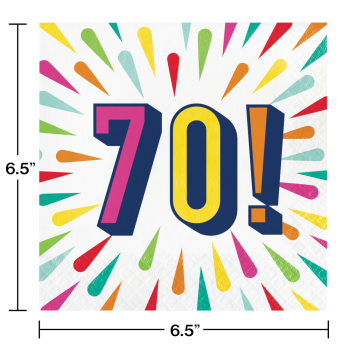 Image de 70TH BIRTHDAY BURST - LUNCHEON NAPKINS