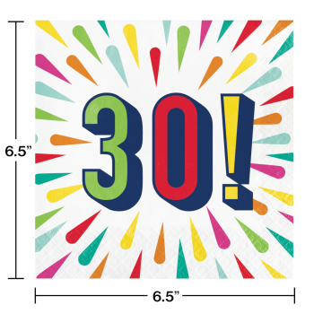 Picture of 30TH BIRTHDAY BURST - LUNCHEON NAPKINS