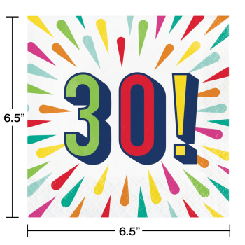 Image de 30TH BIRTHDAY BURST - LUNCHEON NAPKINS