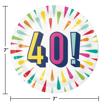 Image de 40TH BIRTHDAY BURST - 7" PLATES