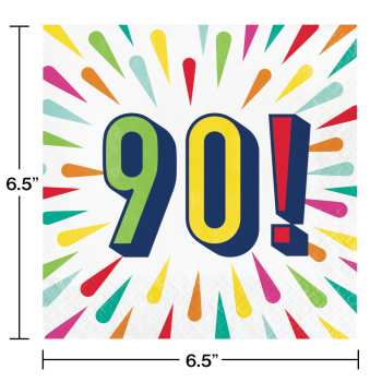 Picture of 90TH BIRTHDAY BURST - LUNCHEON NAPKINS