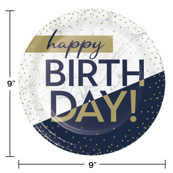 Image de TABLEWARE - NAVY & GOLD MILESTONE - 9" PLATES