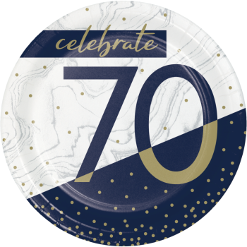 Image de 70TH  NAVY & GOLD MILESTONE - 7" PLATES