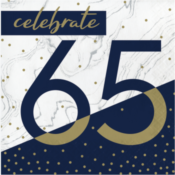 Image de 65TH NAVY & GOLD MILESTONE - LUNCHEON NAPKINS