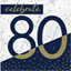 Image de 80TH NAVY & GOLD MILESTONE - LUNCHEON NAPKINS