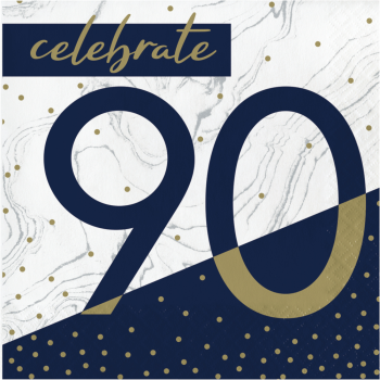 Image de 90TH NAVY & GOLD MILESTONE - LUNCHEON NAPKINS