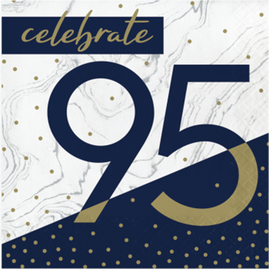 Image sur 95TH NAVY & GOLD MILESTONE - LUNCHEON NAPKINS