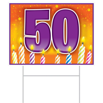 Picture of 50TH BIRTHDAY PLASTIC YARD SIGN
