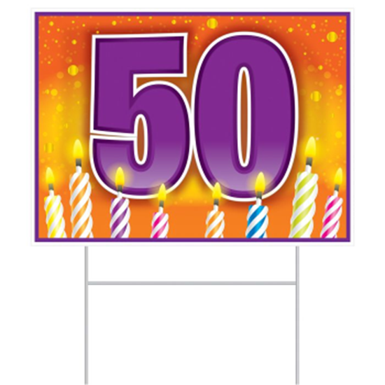 Picture of 50TH BIRTHDAY PLASTIC YARD SIGN