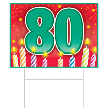 Picture of 80TH BIRTHDAY PLASTIC YARD SIGN