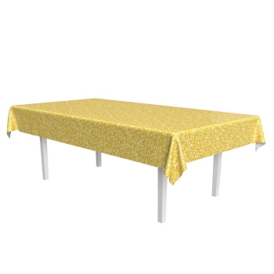 Image sur GOLD PRINTED SEQUINED TABLE COVER 