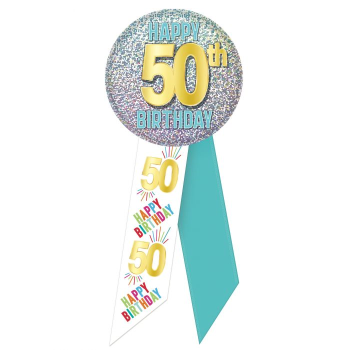 Image de 50TH BIRTHDAY ROSETTE