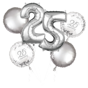 Image de HAPPY 25TH ANNIVERSARY FOIL BOUQUET