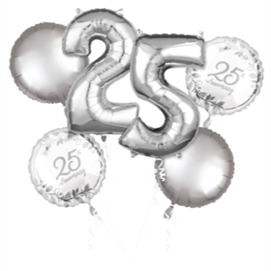 Image sur HAPPY 25TH ANNIVERSARY FOIL BOUQUET