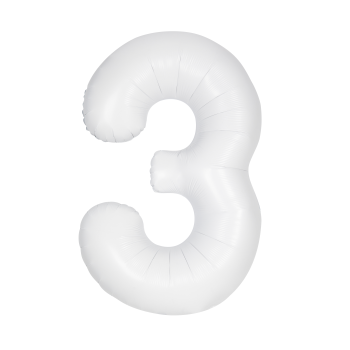 Image de 34'' NUMBER 3 SUPERSHAPE - WHITE