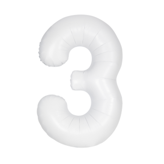 Picture of 34'' NUMBER 3 SUPERSHAPE - WHITE