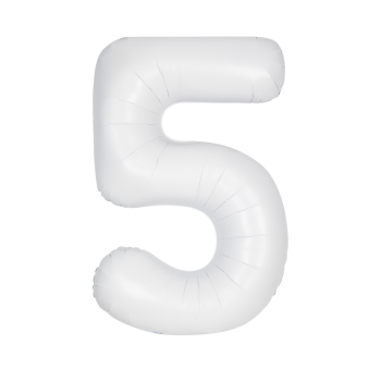 Picture of 34'' NUMBER 5 SUPERSHAPE - WHITE