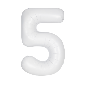 Image de 34'' NUMBER 5 SUPERSHAPE - WHITE