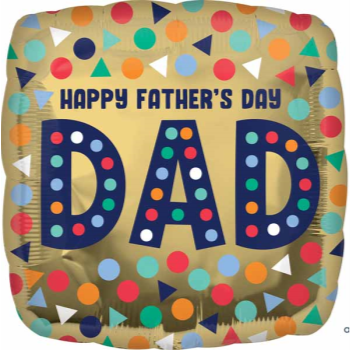 Image de 18" FOIL - HAPPY FATHER'S DAY DAD SQUARE