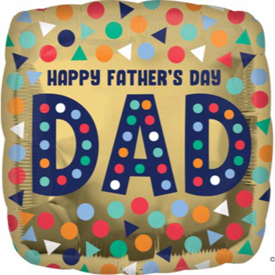 Image sur 18" FOIL - HAPPY FATHER'S DAY DAD SQUARE