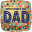 Picture of 18" FOIL - HAPPY FATHER'S DAY DAD SQUARE