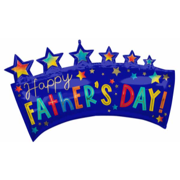 Picture of 18" FOIL - HAPPY FATHER'S DAY BANNER SUPER SHAPE