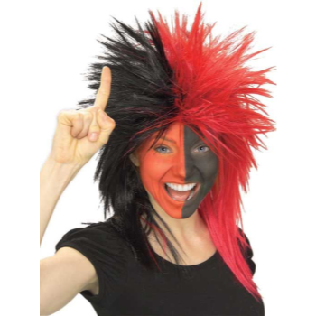 Picture of SPORTS FAN WIG - RED/BLACK
