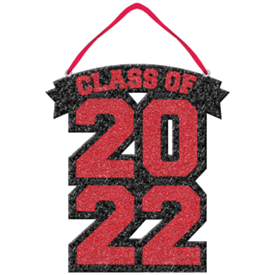 Picture of DECOR - 2022 CLASS OF HANGING SIGN - RED