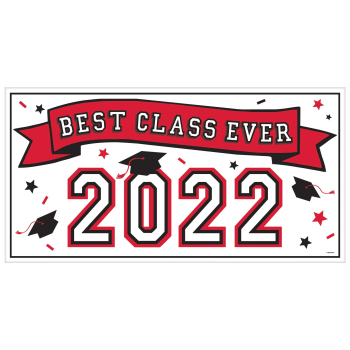 Picture of DECOR - 2022 GRAD LARGE HORIZONTAL BANNER - RED