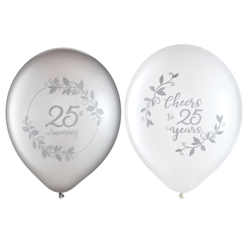 Image de 25TH ANNIVERSARY LATEX BALLOONS