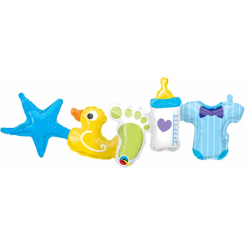 Image de BABY BOY BALLOON GARLAND - AIR FILLED