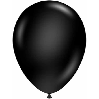 Image de 5" BLACK LATEX BALLOONS - TUFTEK