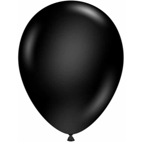 Image sur 5" BLACK LATEX BALLOONS - TUFTEK