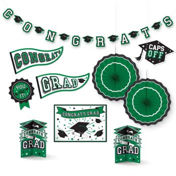 Picture of DECOR - GRAD ROOM DECORATING KIT - GREEN