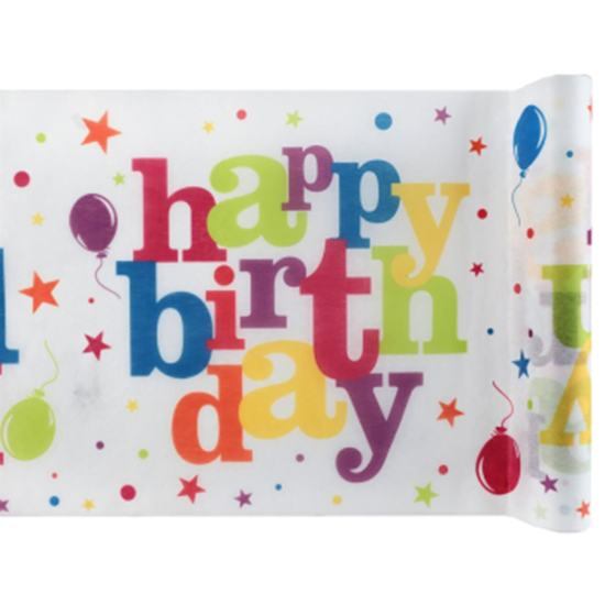 Image sur DECOR -  HAPPY BIRTHDAY TABLE RUNNER