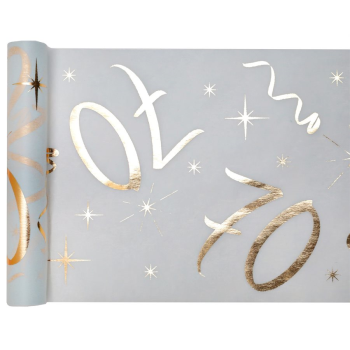 Image de 70TH TABLE RUNNER -  GOLD AND WHITE