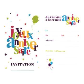 Picture of DECOR - JOYEUX ANNIVERSAIRE INVITATIONS