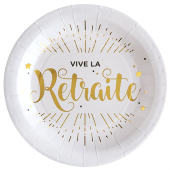 Image sur TABLEWARE - VIVE LA RETRAITE 9'' PLATES