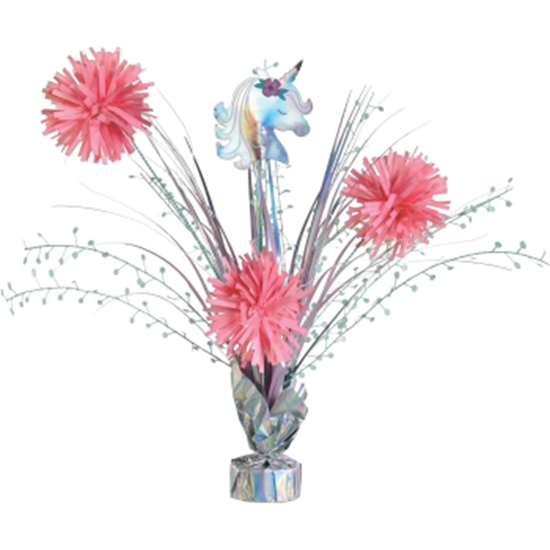 Picture of ENCHANTED UNICORN TINSEL BURST CENTER PIECE