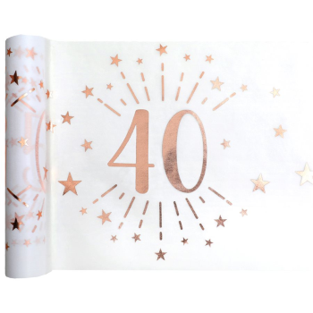 Image de 40TH TABLE RUNNER - ROSE GOLD