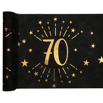 Image de 70TH TABLE RUNNER - BLACK AND GOLD