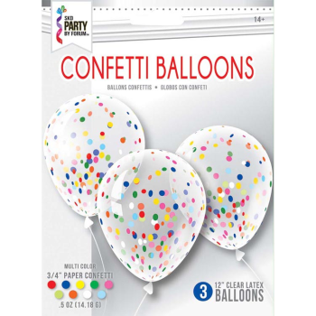 Picture of CONFETTI BALLOONS - 3/PK MULTI COLOR