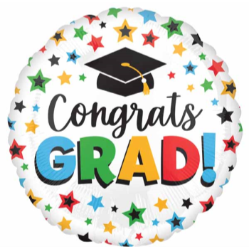 Image de 18'' FOIL - CONGRATS GRAD MULTI COLOR