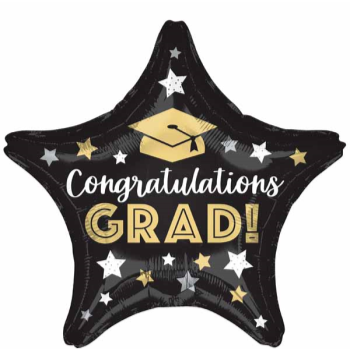 Image de 18'' FOIL - CONGRATS GRAD STAR 