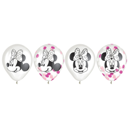 Image sur 12" MINNIE MOUSE FOREVER LATEX CONFETTI BALLOONS